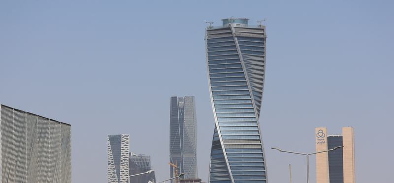 Riyadh skyline with the Al Majdoul Tower, Saudi Arabia